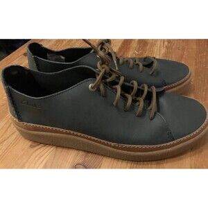 Clarks Oakpark Low Oxford Brown Blue Leather Size 13 Mens NEW